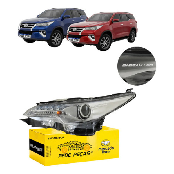 Farol Esquerdo Toyota Sw4 2016 2017 2018 2019 2020 C/led Esquerdo/motorista