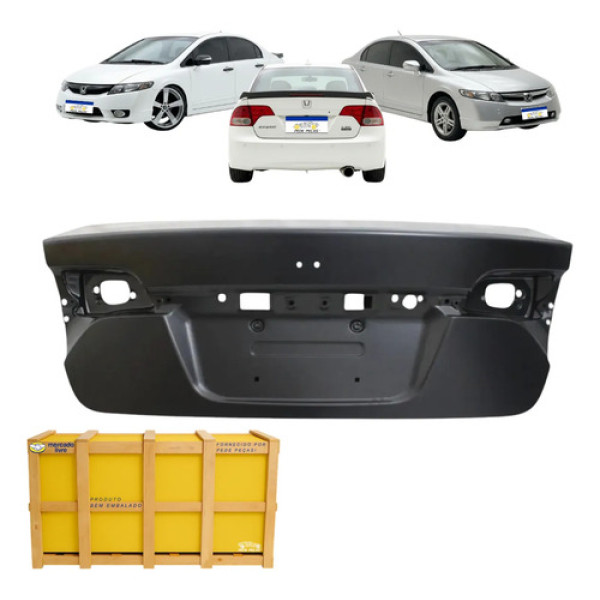 Tampa Traseira Honda New Civic 2007 A 2011 Porta Malas Novo Preto