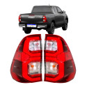 Par Lanterna Sinaleira Traseira Hilux 2021 2022 2023 24 2025 Ambos Lados Vermelho