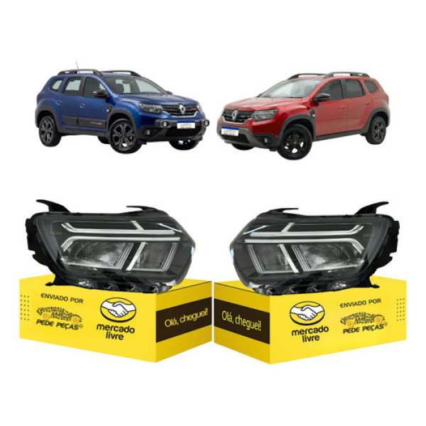 Par Farol Renault Duster 2024 2025 2026 Full Led Ambos Lados