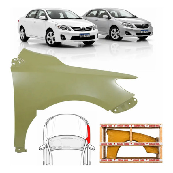Paralama Toyota Corolla 2009 2010 2011 2012 2013 2014 Novo