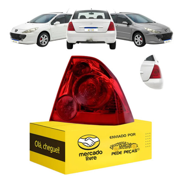 Lanterna Sinaleira Direita Peugeot 307 Sedan 2007 A 2012 Direito/passageiro Vermelho
