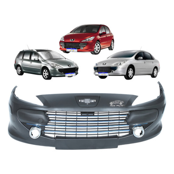 Parachoque Dianteiro Peugeot 307 2007 2008 2009 2010 2011 12 Preto