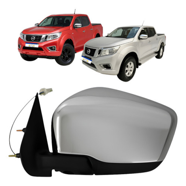 Retrovisor Le Cromado Nissan Frontier 2017 A 2022 Elétrico  Esquerdo/motorista