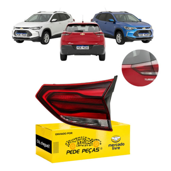 Lanterna Sinaleira Tampa Gm Tracker 2020 21 A 2025 S/led Ld Direito/passageiro Vermelho Cristal
