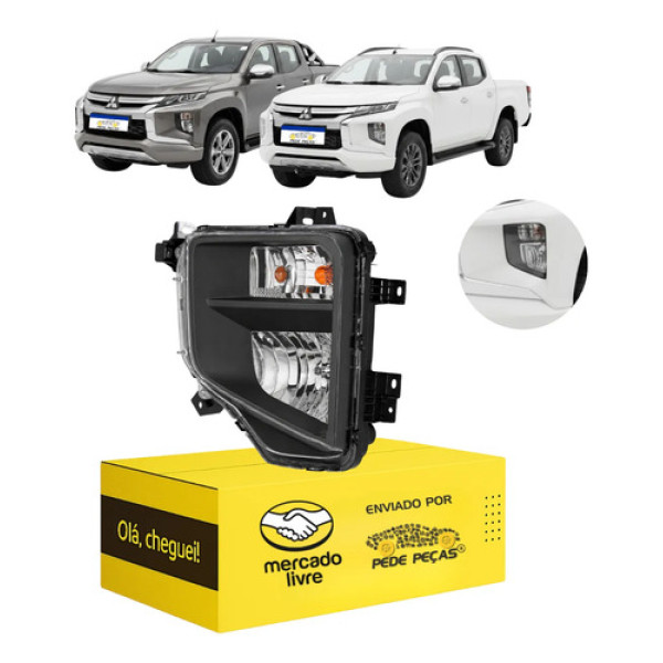 Farol Milha L200 Triton Sport Hpe 2021 22 23 24 2025 Le Cristal