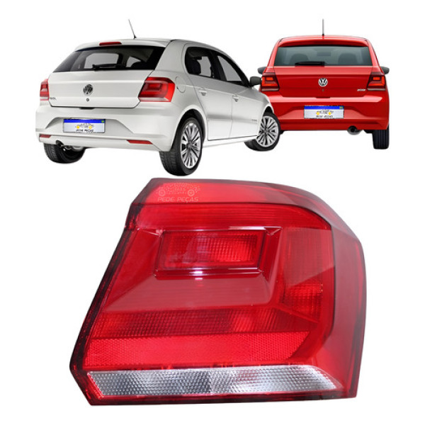 Lanterna Volkswagen Gol G7 G8 2017 2018 2019 A 2023 Fume Ld Direito/passageiro Vermelho