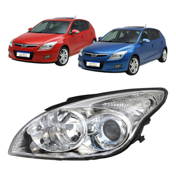 Farol Cromado I30 2008 2009 2010 2011 2012 2013 Esquerdo/motorista