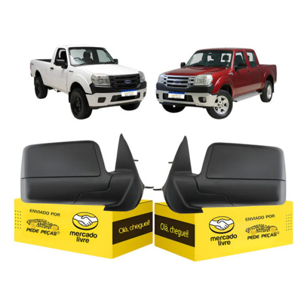Par Retrovisor Ford Ranger 2009 2010 2011 2012 Manual Fixo