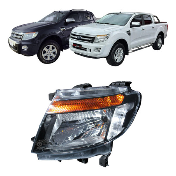 Farol Le Ford Ranger 2013 2014 2015 2016 Foco Duplo  Esquerdo/motorista