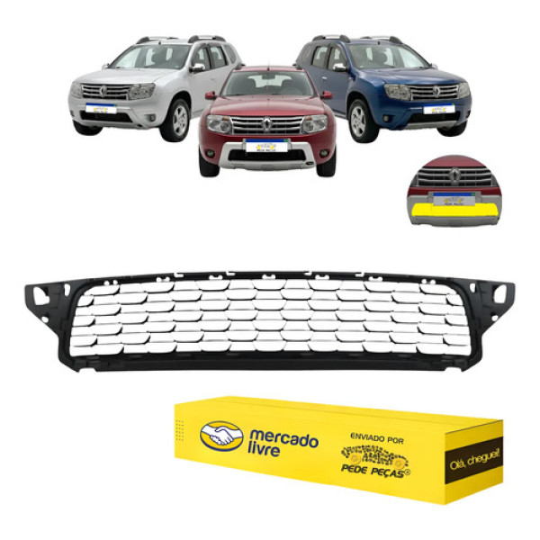 Grade Inferior Renault Duster 2011 12 2013 2014 2015 Colmeia Preto Fosco