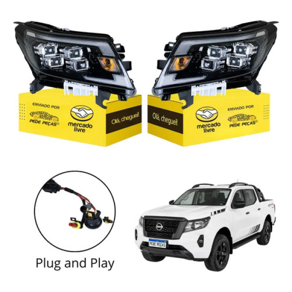 Par Farol Sinaleira Nissan Frontier 2023 24 A 2026 C/chicote Ambos Lados