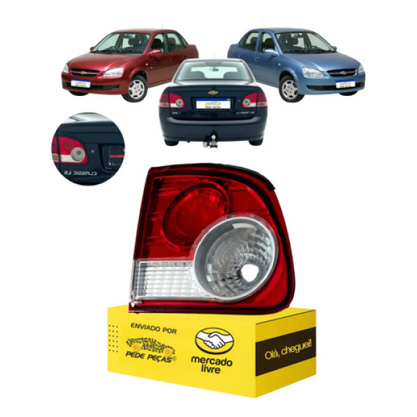 Lanterna Sinaleira Tampa Gm Classic 2010 11 12 13 A 2016 Le Esquerdo/motorista Bicolor