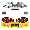 Jogo Lanterna Traseira Vw Spacefox 2006 A 2010 Ré Vermelha Ambos Lados
