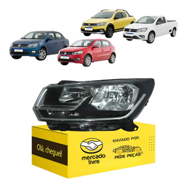 Farol Esquerdo Gol Voyage G8 Saveiro G7 2017 A 20 21 22 2023 Esquerdo/motorista