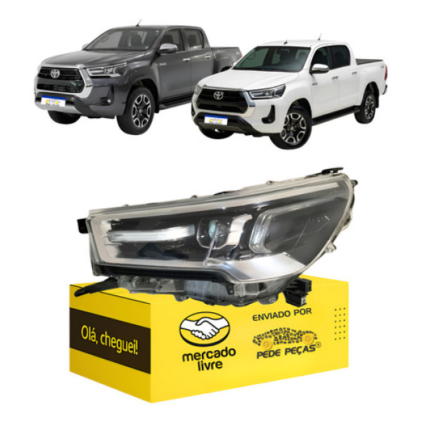 Farol Sinaleira Toyota Hilux 2021 22 23 24 25 2026 Full Led Esquerdo/motorista