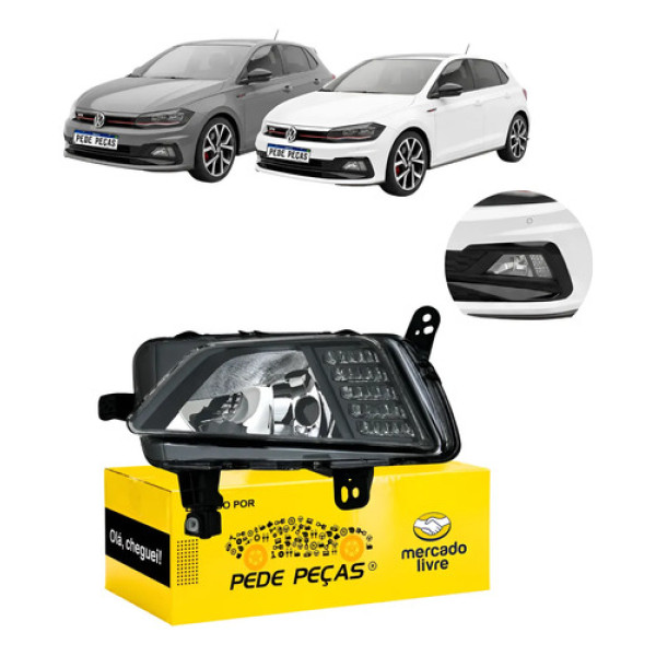 Farol Milha Auxiliar Vw Polo Gts 2018 19 20 21 2022 C/led Le Cristal