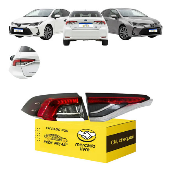 Lanterna Canto Tampa Corolla Gli 2020 21 22 A 2026 S/led Le Esquerdo/motorista Fumê