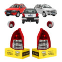 Par Lanterna Sinaleira Fiat Palio Weekend 2005 2006 2007 08 Ambos Lados Vermelho