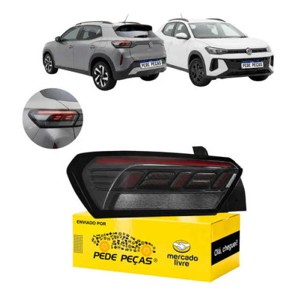 Sinaleira Esquerda Traseira Volkswagen Tera 2025 2026 C/led Esquerdo/motorista Fumê
