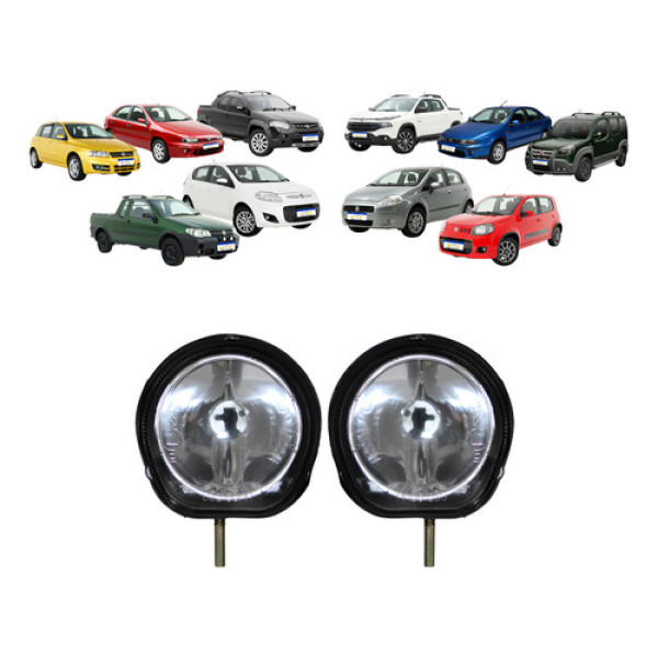 Par Farol Milha Punto Strada Palio Uno Doblo Stilo Marea Cristal