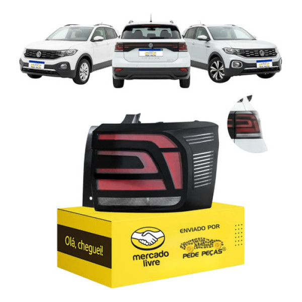 Lanterna Sinaleira Vw T-cross 2019 2020 21 A 2024 C/led Ld Direito/passageiro Fumê
