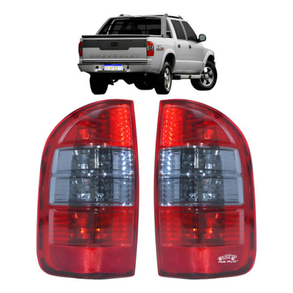 Par Lanterna Chevrolet S10 Pitbull 2001 2002 A 2011 Fume Ambos Lados Fumê