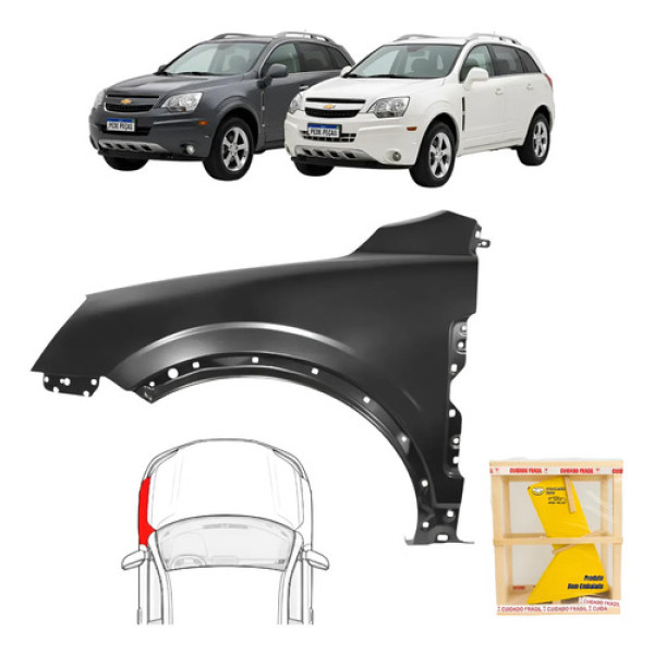 Paralama Chevrolet Captiva 2008 A 2017 Sport Novo Le
