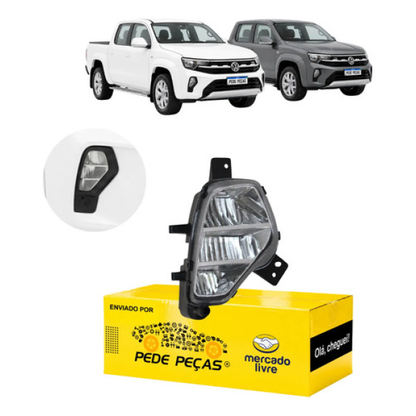Farol Milha Auxiliar Cibie Vw Amarok 2025 2026 Direito Cristal
