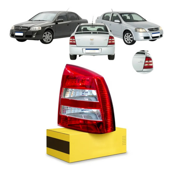 Lanterna Traseira Chevrolet Astra Sedan 2003 04 05 A 2011 Ld Direito/passageiro Vermelho/bicolor