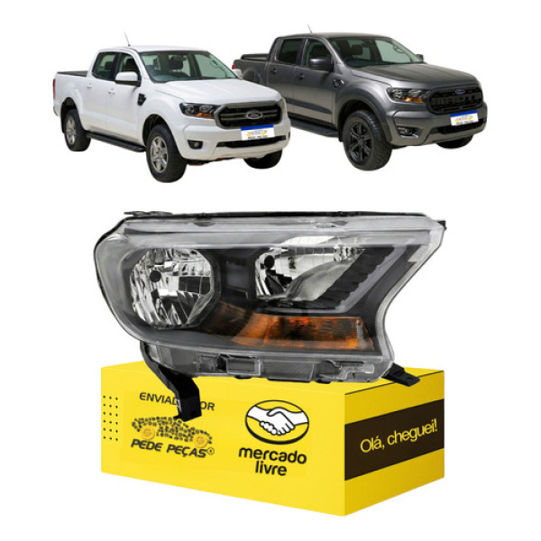 Farol Ford Ranger 2017 2018 2019 20 21 22 23 Pisca Ambar Ld Direito/passageiro