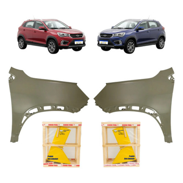Par Paralama Chery Tiggo 2 2018 2019 2020 2021 2022 Novo