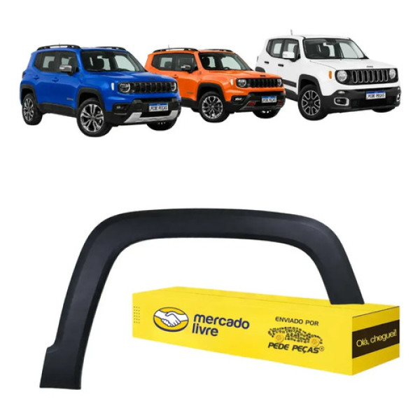 Moldura Paralama Jeep Renegade 2015 A 2027 Direito Preto
