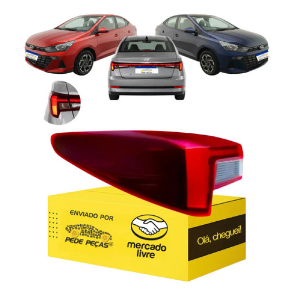 Sinaleira Traseira Canto Hb20s 2023 2024 2025 2026 C/led Le Direito/passageiro