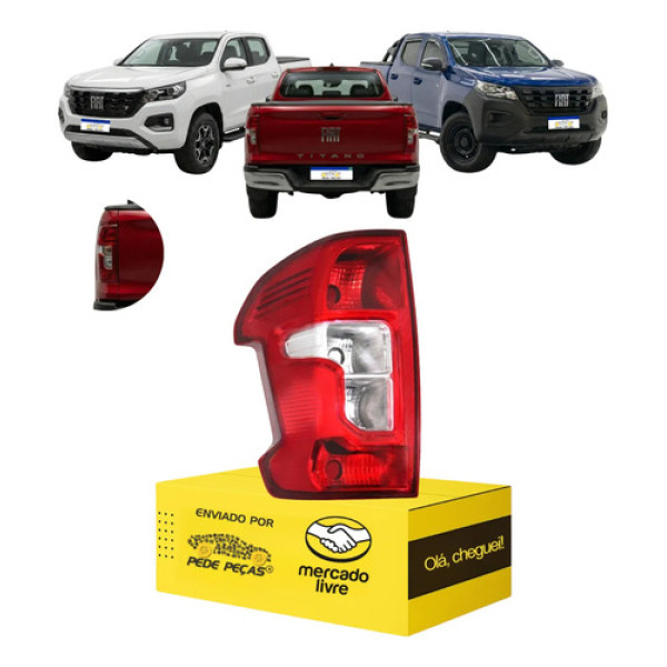 Lanterna Esquerda Fiat Titano Endurance 2025 2026 Sem Led Esquerdo/motorista Vermelho