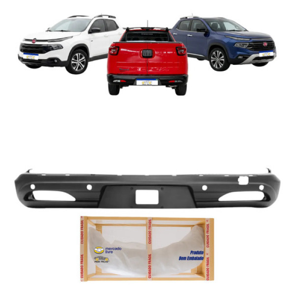 Parachoque Traseiro Fiat Toro 2016 2017 18 19 20 A 2025 Novo