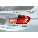 Lanterna Bmw Serie 3 320i 328i 335i 2013 2014 2015 Led Ld Direito/passageiro Vermelho