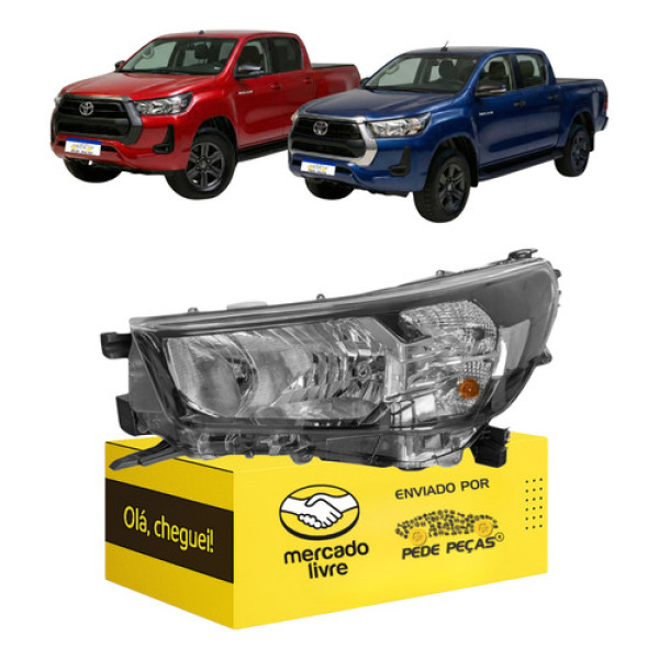 Farol Sinaleira Hilux 2021 2022 2023 2024 2025 2026 S/led Le Esquerdo/motorista