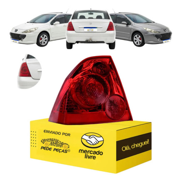 Lanterna Sinaleira Peugeot 307 Sedan 2007 08 A 10 11 2012 Le Esquerdo/motorista Vermelho