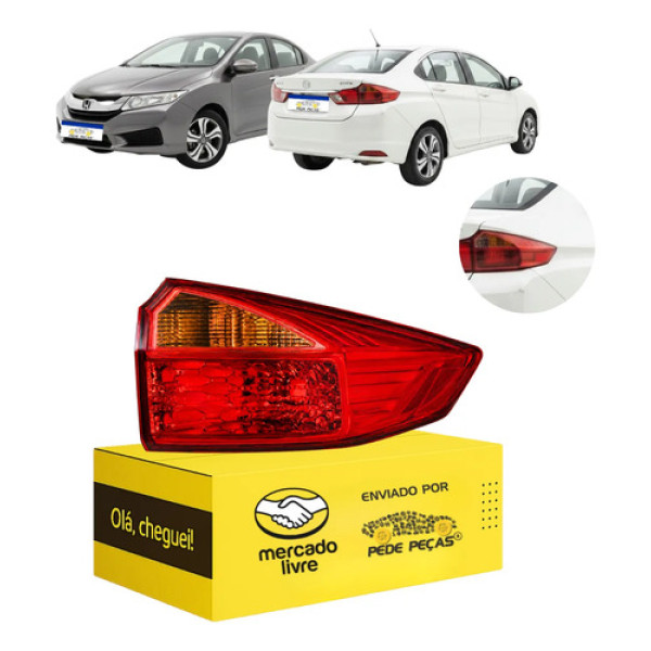 Lanterna Traseira Canto Direito Honda City 2015 2016 2017 Direito/passageiro