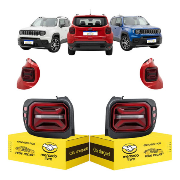 Par Lanterna Jeep Renegade 2022 2023 2024 2025 2026 Led Ambos Lados