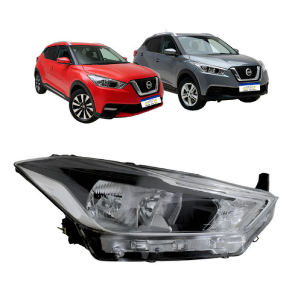 Farol Ld Com Led Nissan Kicks 2017 A 2021 Sl Sv Limited Rio Direito/passageiro