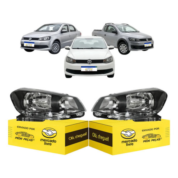 Par Sinaleira Vw Gol Saveiro Voyage G6 2013 2014 2015 2016 Ambos Lados Transparente