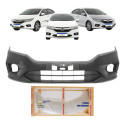 Parachoque Dianteiro Honda City 2018 2019 2020 C/furo Milha Preto Liso Para Pintura