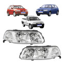 Par Farol Vw Gol Saveiro Parati G3 2000 01 A 2005 Foco Duplo Ambos Lados