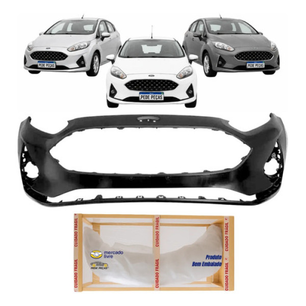 Para-choque Dianteiro Ford New Fiesta2018 A 2019 Novo Preto