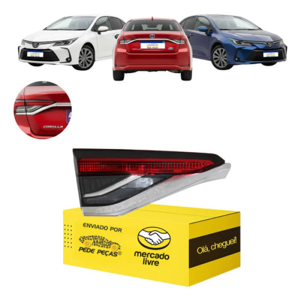 Lanterna Tampa Toyota Corolla Gli 2020 2021 A 2026 S/led L.e Esquerdo/motorista Vermelho