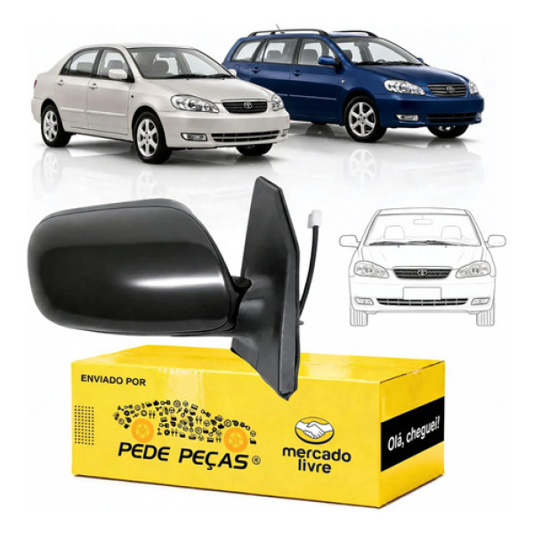 Retrovisor Toyota Corolla 2003 04 05 06 07 2008 Elétrico Ld