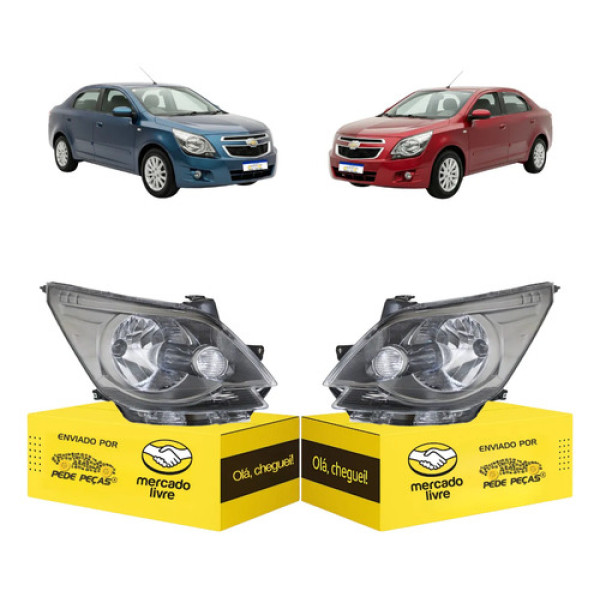 Farol Chevrolet Cobalt 2011 2012 2013 2014 2015 Cromomix Par Ambos Lados