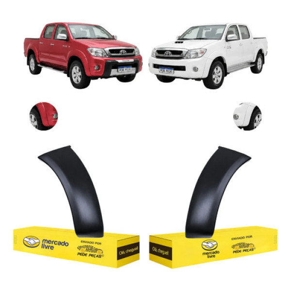 Moldura Parachoque Toyota Hilux 2006 07 08 09 10 2011 Par